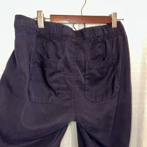 A PEA IN THE POD S Navy Crop Cuffed Lightweight Lyocell Cargo Pants - Picture 5 of 13